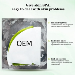 Masque en gelée coréen pour le soin de la peau, masque facial <span class=keywords><strong>bio</strong></span>-collagène avec <span class=keywords><strong>matcha</strong></span>, masque hydratant anti-âge pour le soin du visage, réparation de nuit - Product Image 3