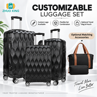 Ensemble de bagages 5 pièces, valise rigide en ABS, avec trousse de toilette, roues pivotantes à 360°, bagages à roulettes, OEM ODM
