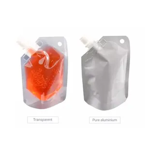 Beverage drinking packaging Refill 50 ml standup liquid pouch aluminium spout pouch