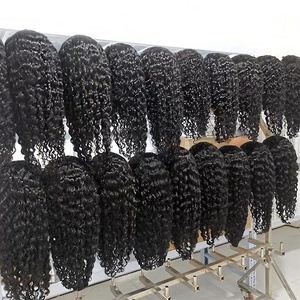 Pelucas frontal de cabello rizado onda de agua cutícula alineada Cierre de encaje Peluca de cabello humano moda sin procesar virgen brasileño Silly HD encaje - Product Image 6