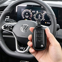Housse de protection haut de gamme pour clé de voiture Volkswagen, compatible avec VW Tiguan, Atlas, Taos, SEL, Jetta, GLI, Passat, Arteon, pour démarrage à distance