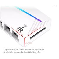 Thermalright X12 ARGB et Fan Hub PWM 4Pin 5V 3Pin Sync avec télécommande IR PC Case Fan Splitter