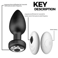 Tragbarer 10-Gang Kabelloser Ferngesteuerter Männlicher Sextoy 18+ Erwachsenen Analplug Vibrator Butt Plug Massagegerät Wasserdicht Sex
