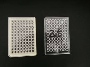 Dengan penutup kunci/penutup tertutup 96 lubang datar, pelat budaya bakteri sel dasar datar - Product Image 5