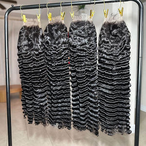 Парик из необработанного бирманского парика с глубокими вьющимися волнами, индийский, 13x6, безклеевой парик из натуральных бразильских натуральных волос на фронтальной сетке - Product Image 1