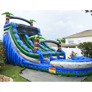 Giảm Giá Mạnh 2020 Giant PVC Blue Crush <span class=keywords><strong>Dual</strong></span> <span class=keywords><strong>Lane</strong></span> Trượt Nước Trượt Nước Thương Mại Cho Trẻ Em - Product Image 3