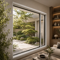 Ventana Abatible de Aluminio con Rotura de Puente Térmico ALUFRONT, con Marco Visible Reducido, para Villas Modernas y Edificios Residenciales