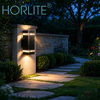 Applique murale LED moderne rectangulaire verticale pour extérieur, éclairage haut et bas, pour porche, jardin, patio, porte d'entrée