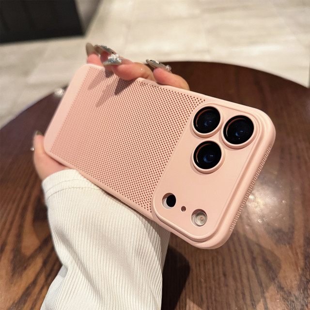 High Quality Ultra-Thin Frosted Hard PC Mobile Phone Case Anti-Drop Heat Dissipation Mesh Cover Mobile Phone Accessory