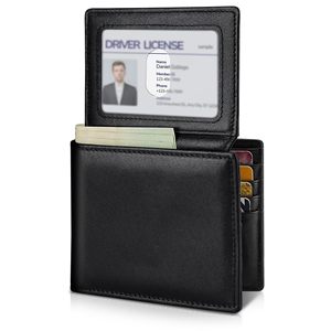 Genuine Leather <b>Wallet</b> Tri Fold <b>Men's</b> Brown 5 Inch Multiple Card Slots Business Style Minimalist Design - Product Image 5