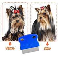 Kit d'outils démêlants double face pour chiens et chats, 5/6 pièces, en plastique, pour l'auto-nettoyage des animaux de compagnie