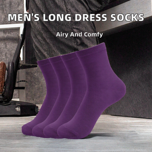 Chaussettes courtes pour hommes, respirantes, rayées, en mélange de coton tricoté, pour affaires et décontractées, pour l'automne et le printemps, personnalisables, avec revers sportif - Product Image 2