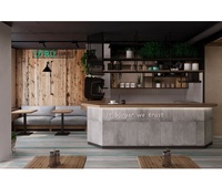 Café — meubles modernes, Design 3D, comptoir de Bar, fabrication