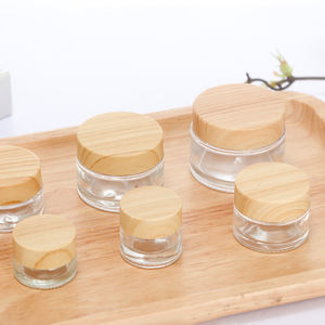 Mpty-Envase osmético para crema, tarro de vidrio transparente esmerilado para el cuidado de la piel con tapa de bambú resistente <span class=keywords><strong>al</strong></span> hild - Product Image 3