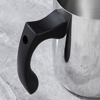 Pichet à lait en acier inoxydable 201 avec poignée en plastique Latte Art Pitcher Espresso Coffee Steaming Cup Barista Milk Pourer