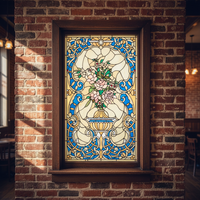 Vitres de Chambre à Coucher en Verre Flotté Trempé sur Mesure, Style Européen, Protection de la Vie Privée pour Hôtels, Décoration d'Églises, Vitraux Chinois