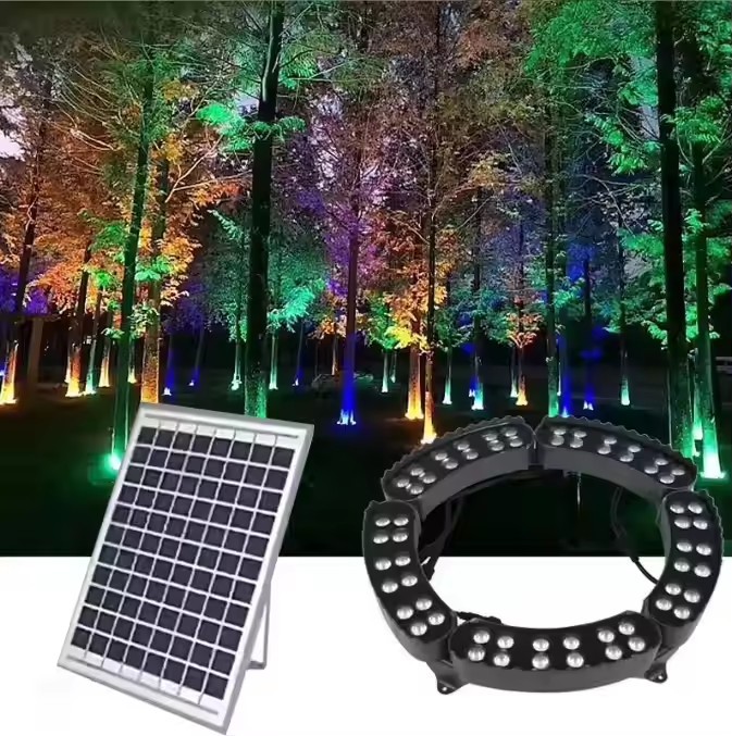Anneau Lumineux LED Pour Arbre Extérieur - 12W, IP65, RGB, 220V - Éclairage Jardin, Parc