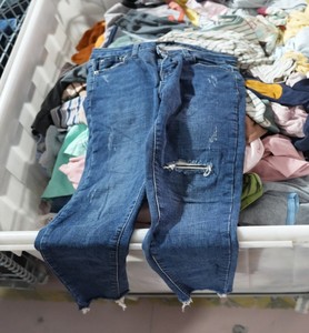 Jeans Usati da Donna a Gamba Larga in Denim, Stile Plazo, Vendita all'Ingrosso per il Mercato Africano 38-100Kg - Product Image 4