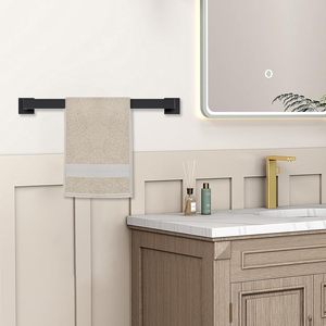 Toallero Moderno de Pared, Barra Individual para Toallas, Acero Inoxidable, Acabado Negro Mate y Dorado Cepillado para Baño - Product Image 5