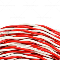 Câble torsadé RVS 2x0.75mm² 2x1.0mm² 2x1.5mm² Couleurs Rouge Blanc Torsadées pour Construction de Câblage de Système PA Préféré