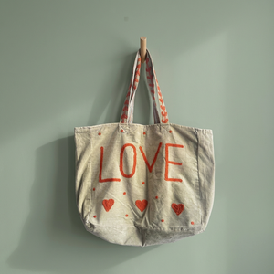 Bolso Tote Grande de Terciopelo Color Marfil para Mujer, Hecho a Mano, Estilo Bohemio, Cierre Abierto, Decoración con Borlas Bordadas, Color Sólido, Algodón - Product Image 3
