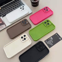 Coque en silicone liquide souple de luxe pour iPhone 15 14 Plus 13 12 11 Pro Max couverture épaisse de pare-chocs mat antichoc
