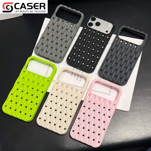Coque de téléphone anti-chute et antichoc en tricot torsadé ajouré, couleur unie, style estival frais, pour <span class=keywords><strong>iPhone</strong></span> 13-18 Pro Max - Product Image 2