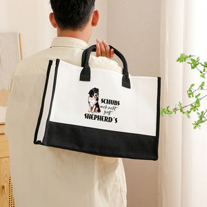 Schubs Mich Nicht Sonst <span class=keywords><strong>Sac</strong></span> fourre-tout Shepherd's Tote, <span class=keywords><strong>sac</strong></span> à bandoulière en toile pour chien <span class=keywords><strong>berger</strong></span> australien, cadeau amusant pour propriétaire de chien - Product Image 4