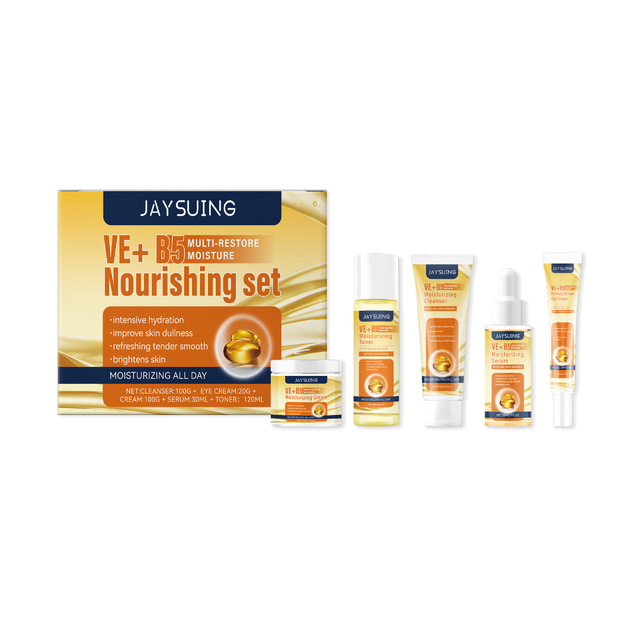 Wholesale Vitamin B5 Nourishing Skin Care Product Kit Long Lasting Moisturizing Soothing Skin Improving Roughness Care Set