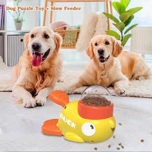 New Yellow Duck Shaped 2-in-1 <b>Dog</b> Slow <b>Feeder</b> <b>Puzzle</b> Toy <b>Dog</b> Interactive Treat Dispenser Toy Slow <b>Feeder</b> Toy - Product Image 2
