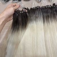Extensions de cheveux humains H6 de qualité supérieure, 100 % russes, non traités, double tirage, effet plume, pour salon