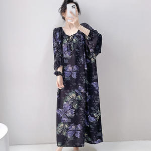 <span class=keywords><strong>Pigiama</strong></span> lungo da <span class=keywords><strong>donna</strong></span> camicie da notte in <span class=keywords><strong>viscosa</strong></span> in cotone a maniche lunghe taglie forti - Product Image 3