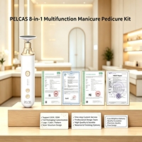 Kit professionnel 2-en-1 électrique pour éliminer les callosités des pieds, 15W, avec 25 tampons de ponçage remplaçables et un couvercle anti-poussière