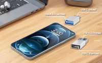 Vente en gros de convertisseur adaptateur USB Type-C vers USB A-Transfert de données haute vitesse et chargement pour Smartphone Tablette Ordinateur Portable PC Caméra