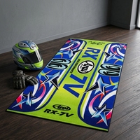 Tapis de course pour moto en nylon tufté, imprimé sur mesure, imperméable et antidérapant, très demandé pour l'affichage en exposition