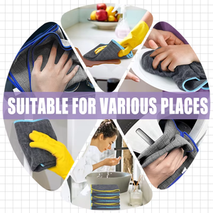 Paño de limpieza de cocina de microfibra, <span class=keywords><strong>trapos</strong></span> cuadrados gruesos <span class=keywords><strong>para</strong></span> platos, paños duraderos de nailon <span class=keywords><strong>para</strong></span> detalles de coche, lavado en seco y lavable - Product Image 4