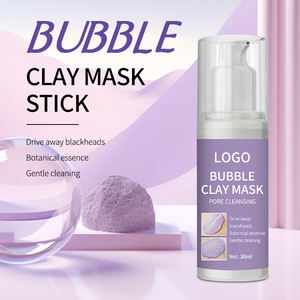 Mascarilla Facial de Burbujas de Oxígeno, Purificante, con Retinol, Vitamina C y Hierbas, para el Cuidado de la Piel, Hidratante, Iluminadora, de Marca Privada, Color Morado - Product Image 2