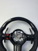 Volant de voiture en fibre de carbone LED M Sport à fond plat pour BMW F20 F22 F25 F30 F32 F80 F82 F87 M2 M3 M4 Série F