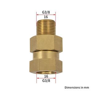 Mingou <b>Copper</b> Rotary Joint 1/4" 3/8" For Car Wash High Pressure <b>Washer</b> Fitting - Product Image 4