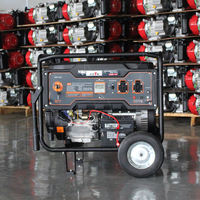 Générateur d'électricité à essence BISON CHINA BS6500 380V 5Kw OHV GX390 4 temps refroidi par air, réservoir de carburant de 25L, démarrage électrique/manuel, monophasé/triphasé