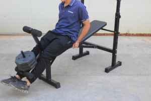 Panca Pesi, Panca Allenamento Reclinabile da Palestra con Leg Extension, Attrezzatura Fitness Multifunzione per Esercizi - Product Image 4