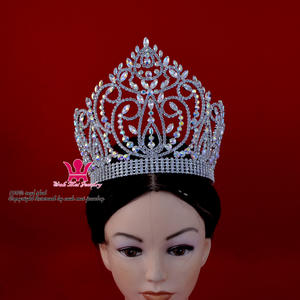 Coiffe de princesse 02164, magnifique, grande et brillante, <span class=keywords><strong>diadème</strong></span>, reine, accessoires pour cheveux, couronnes pour fête, spectacle, nouvelle collection - Product Image 4