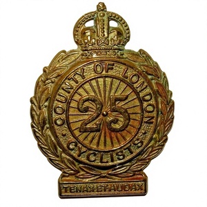 GRENADIER DE LA VIEILLE GARDE 25th County of London Cyclist London Raagimán WW1 Cap badge - Product Image 1
