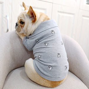 Camisa de manga corta cómoda de algodón gris con estampado bonito para perros pequeños y medianos, para primavera, verano, Halloween, alta calidad - Product Image 3