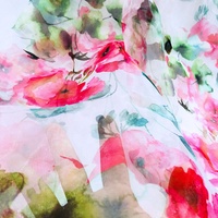 Tissu en organza à imprimé floral vintage à prix bas, fabriqué en Chine, pour robe