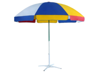 Parasol de plage rayé arc-en-ciel, protection UV, portable, pour pique-niques et tables de bord de mer