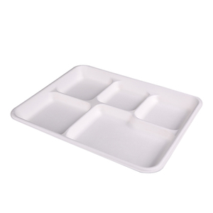 <span class=keywords><strong>Plateau</strong></span> alimentaire blanc à 5/6 compartiments, jetable, pour l'école, l'hôpital et la cafétéria, pour l'emballage des repas - Product Image 5