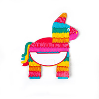 Piñata en papier nid d'abeille colorée pour la décoration de table lors de fêtes et festivals