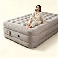 Matelas Gonflable Moderne Personnalisé en Usine, Rechargeable, Pliable, avec Pompe à Batterie Intégrée, Double Hauteur, Dessus Floqué