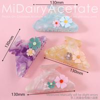 Midairy usine vente directe printemps fleur fraîche conception triangulaire pince à cheveux pour filles dames accessoires de cheveux 130x60mm 4174